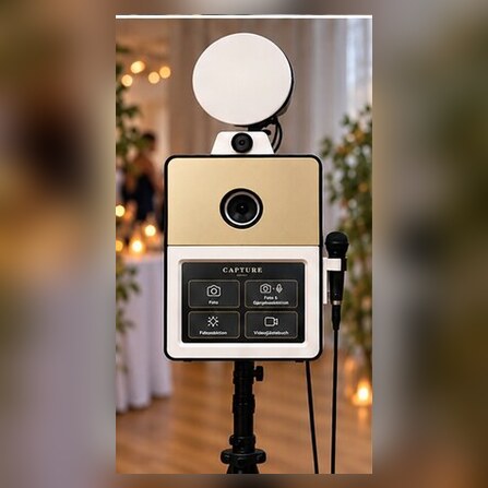 CAPTURE Fotobox mit goldener Front