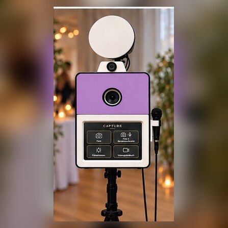 CAPTURE Fotobox mit lilafarbener Front